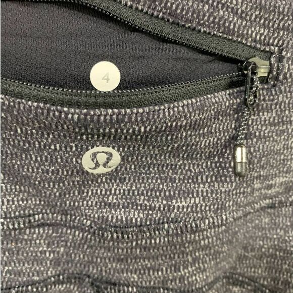 Lululemon Speed Tight IV Rulu Wonens 4 Heathered Black Phone Pocket - Picture 4 of 6